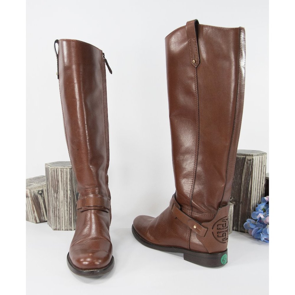 Tory Burch Rustic Brown Derby Riding Boots 5.5